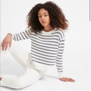 Everlane Stripped Cotton Crew Sweater